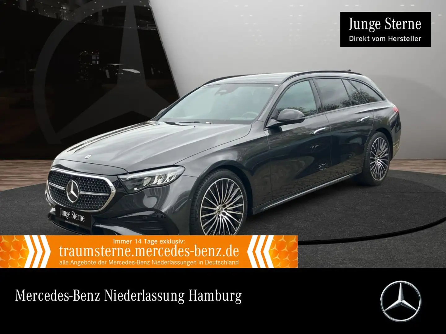 Mercedes-Benz E 220 d T AMG Burmester Distr. LED AHK Sitzklima Grau - 1