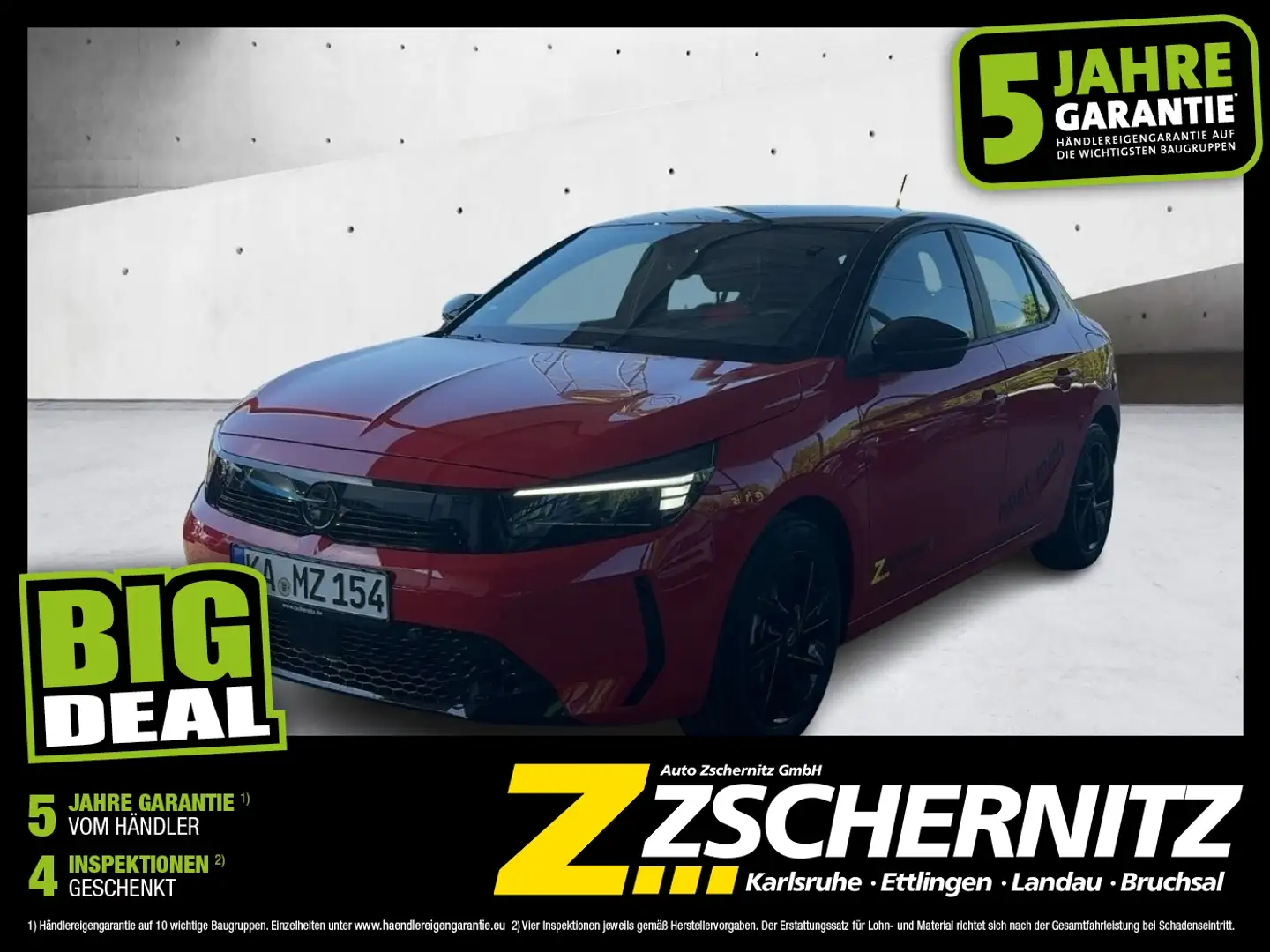 Opel Corsa F 1.2 Turbo YES Klima Temp. Bluetooth PDC Rot - 1