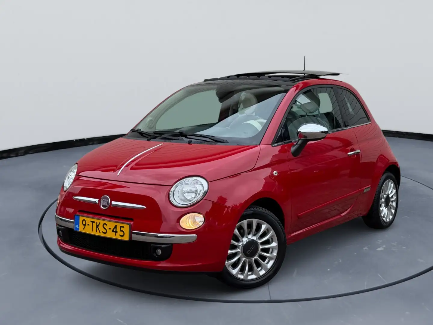 Fiat 500 0.9 TwinAir Turbo Lounge * SCHUIFDAK * ZEER NETTE Rood - 2