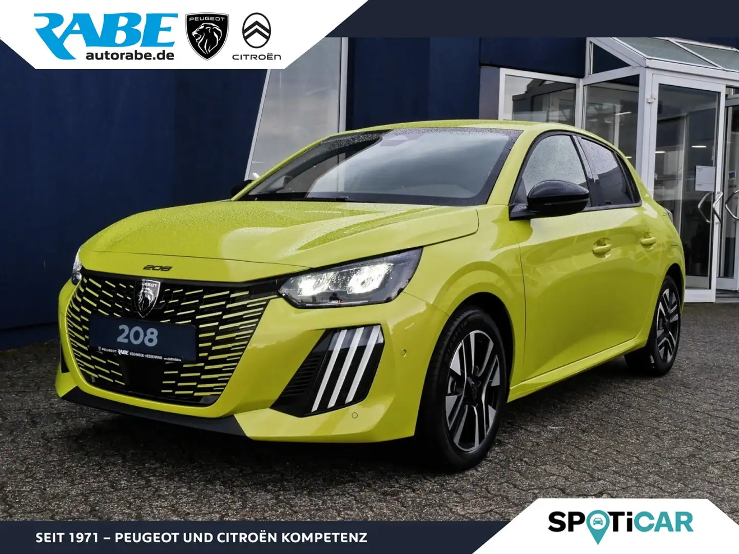 Peugeot 208 Allure 100 PT Connect-Box+ACC+Navi+Sitzhzg. Klima Gelb - 1