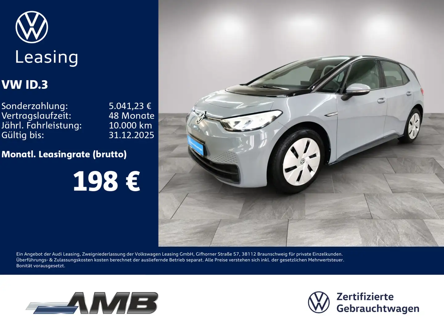 Volkswagen ID.3 Pro Performance 58kWh/CCS/Wärmepumpe Grau - 1