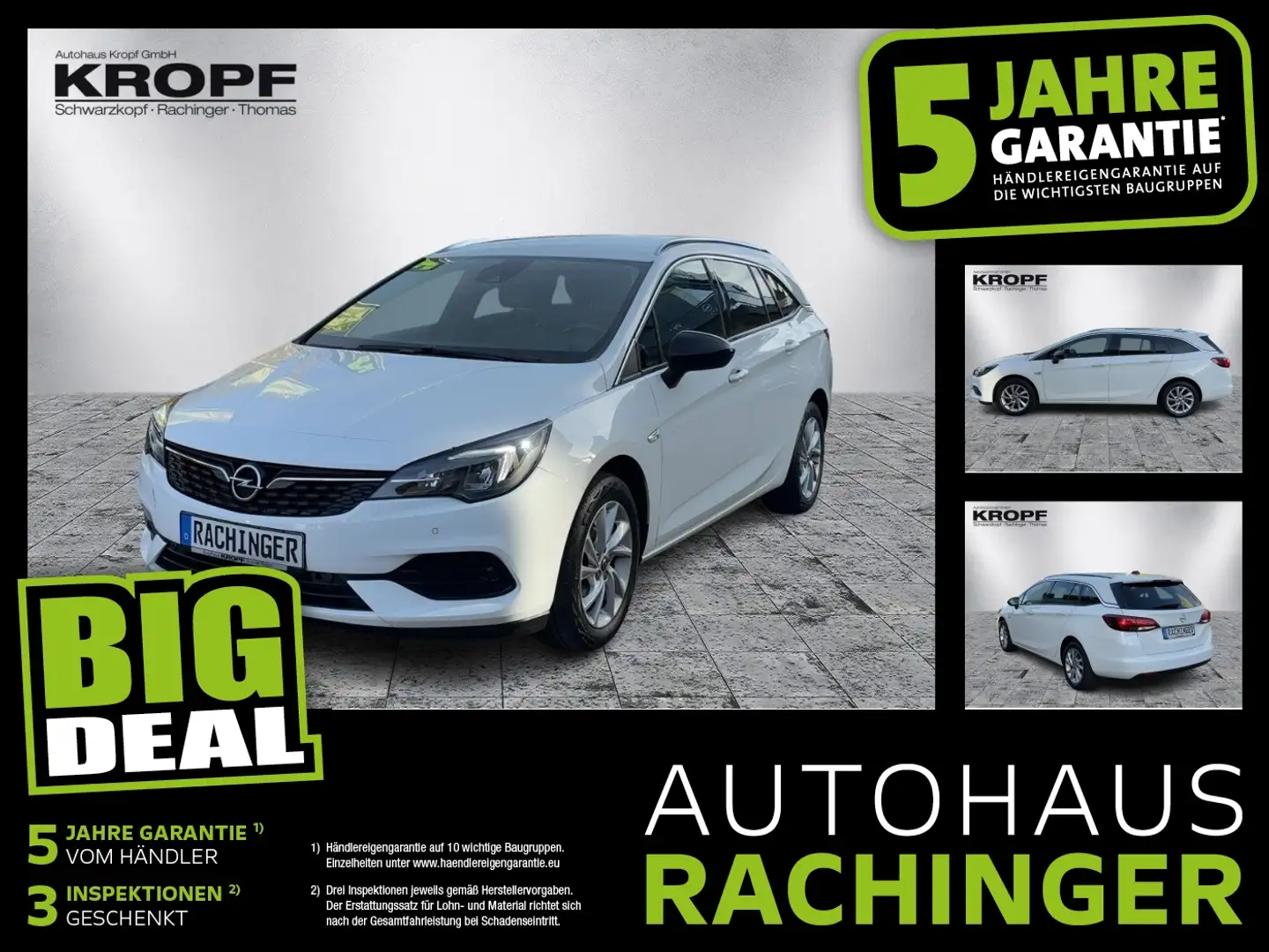 Opel Astra K SportsTourer 1.2Turbo FIN ab2,99%+PDC+NAV Weiß - 1