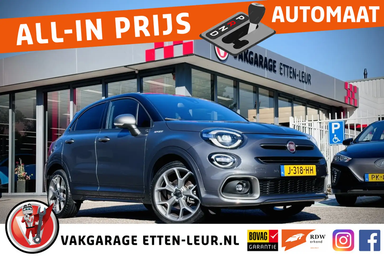 Fiat 500X 1.3 GSE Sport | ADAPT. CRUISE | STOELVERWARMING | Gris - 1
