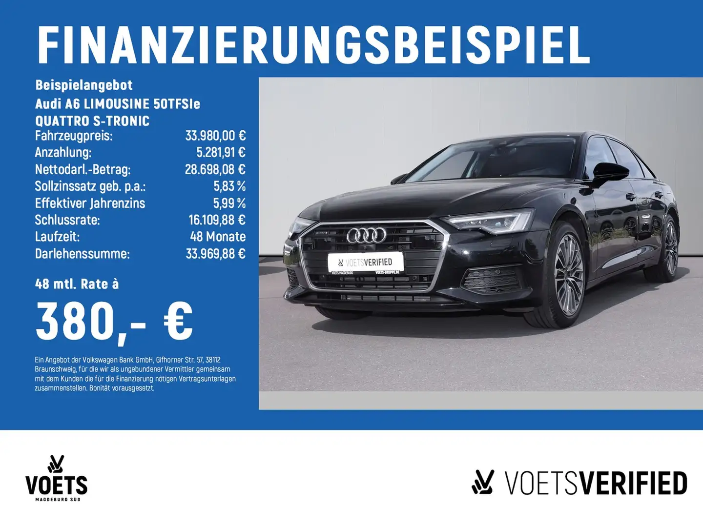 Audi A6 LIMOUSINE 50TFSIe QUATTRO S-TRONIC MATRIX+AHK Noir - 2