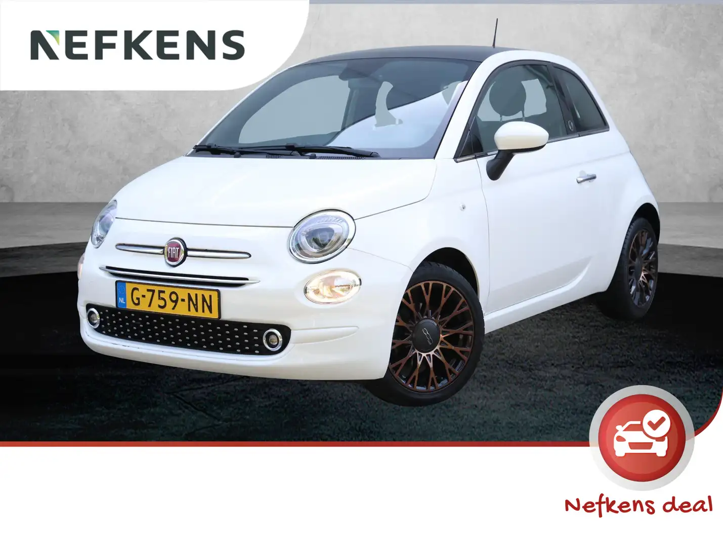 Fiat 500 85pk TwinAir 120TH Edition | 1ste eigenaar | Glaze Wit - 1
