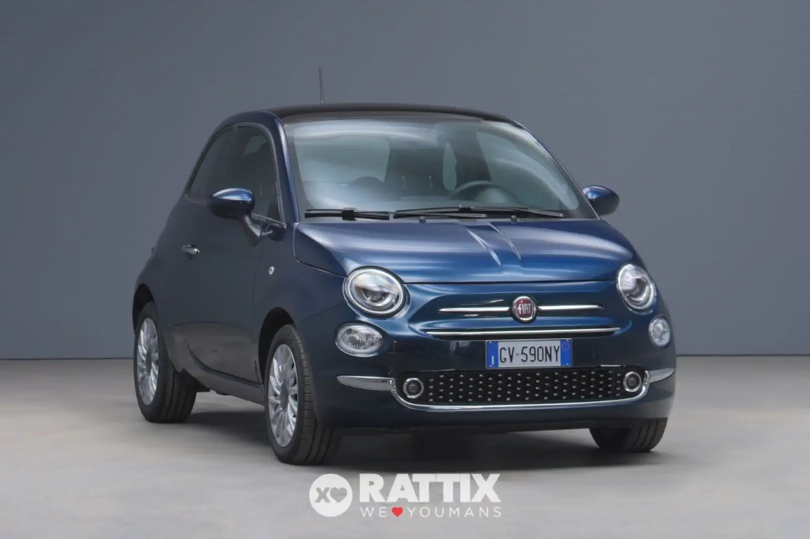 Fiat 500 1.0 Hybrid 70CV Dolcevita + tetto panoramico Bleu - 1