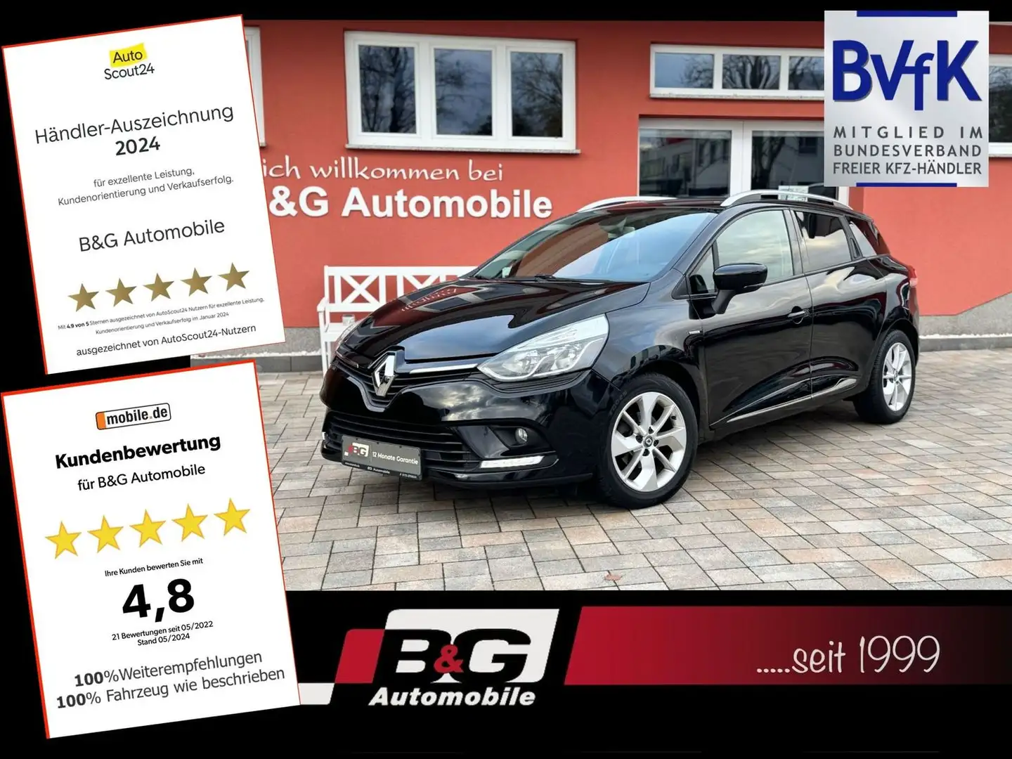 Renault Clio IV Grandtour Energy"Limited"Garantie*AHK*Navi*DAB Schwarz - 1