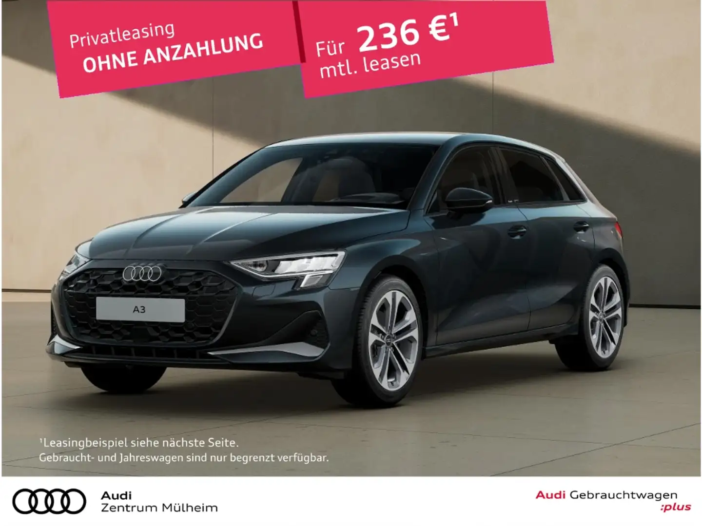 Audi A3 Sportback 35 TFSI Navi virtual AHK Grijs - 1