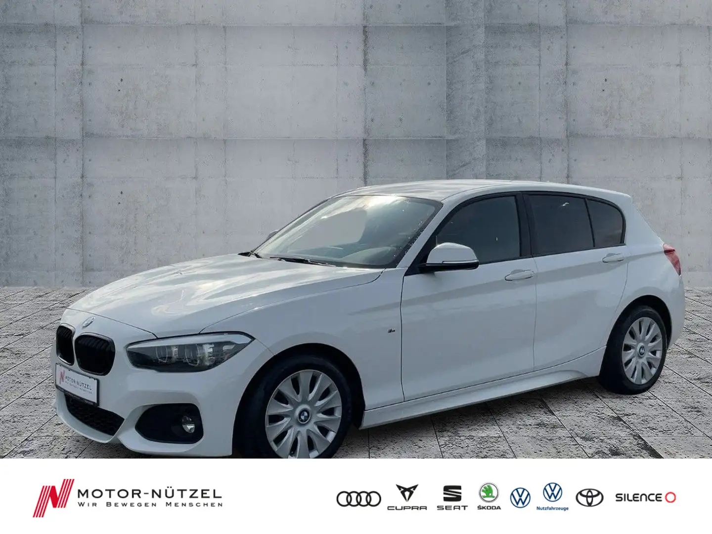 BMW 118 i M-SPORT SHADOW LED+LEDER+SHZ+PDC+MFL+18" Bianco - 1