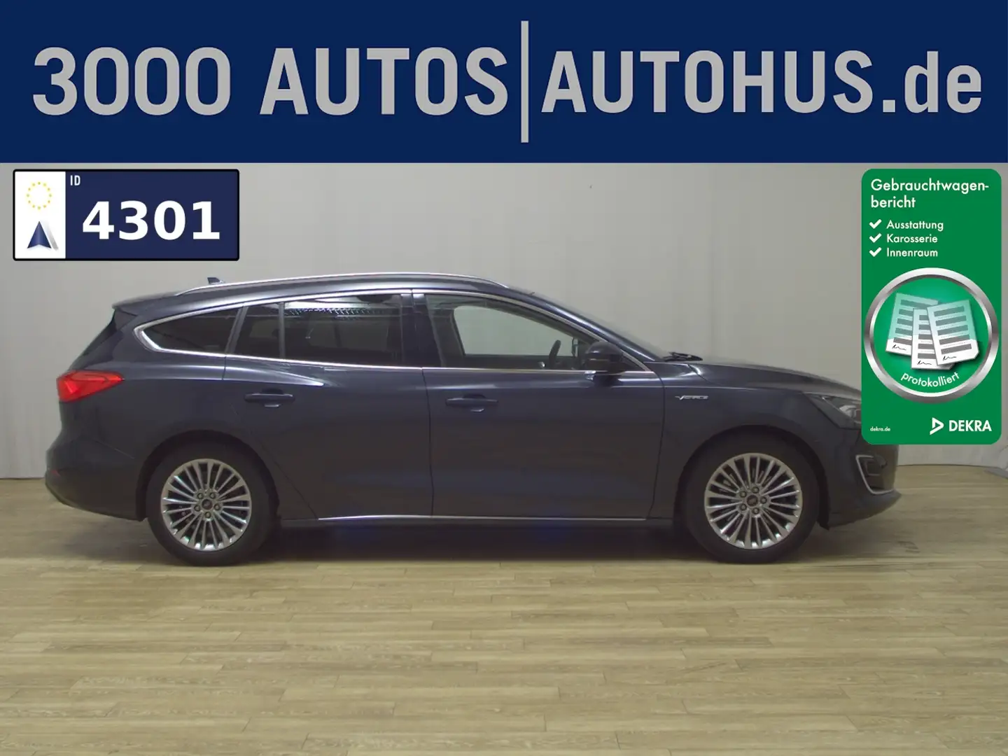 Ford Focus Turnier 1.5 EB Vignale Leder Navi HuD AHK Blu/Azzurro - 1
