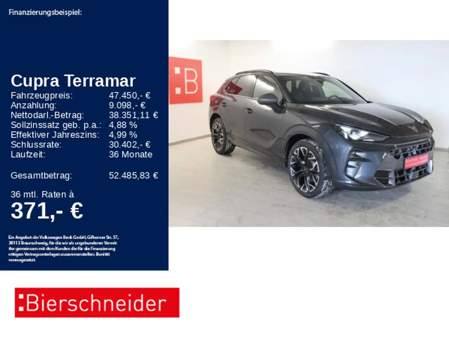 CUPRA Terramar 1.5 e-Hybrid 20 HUD 360KEYLESS Grau - 1