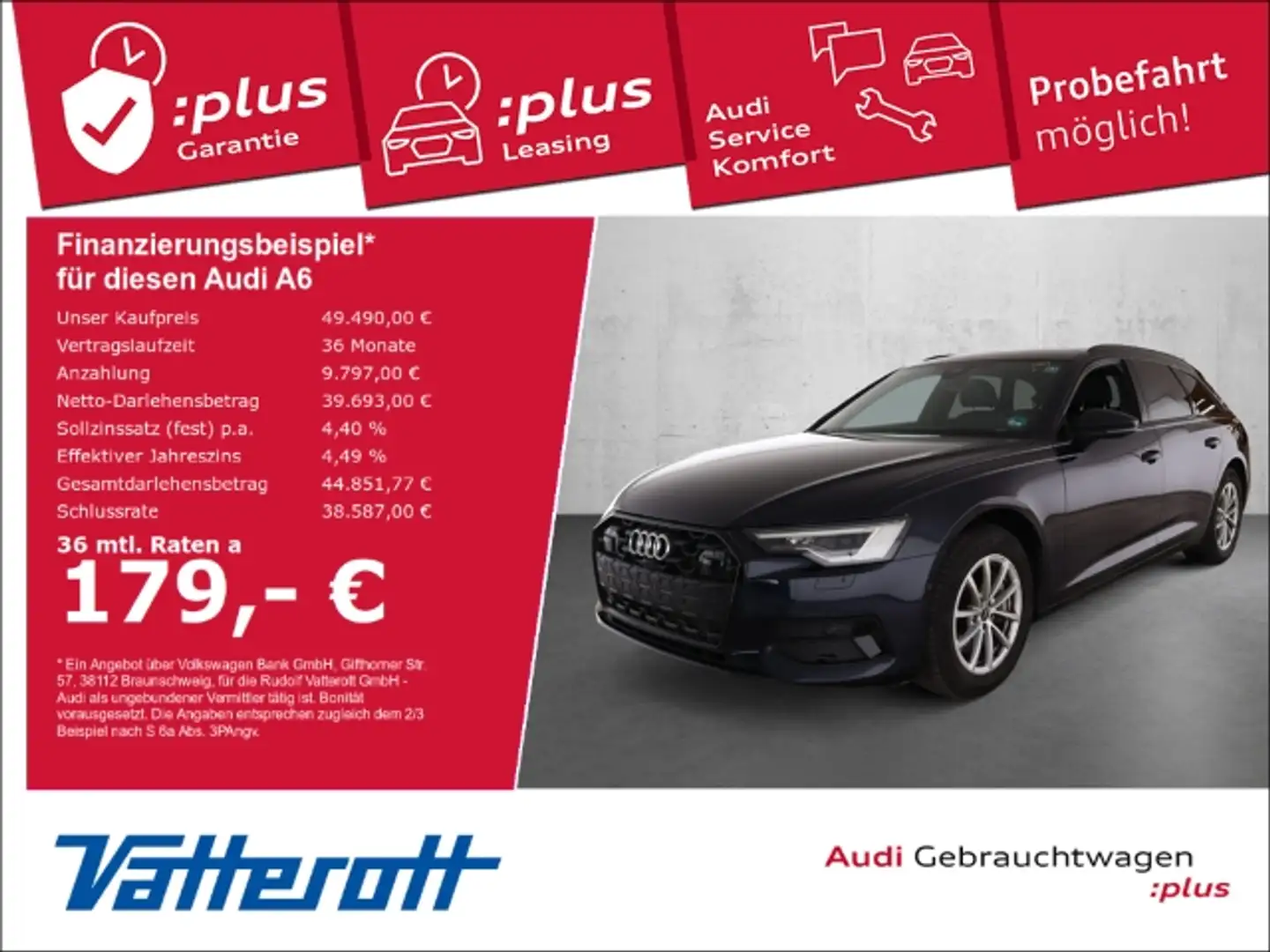 Audi A6 Avant Sport 45 TFSI HUD AHK Pano Memory Blau - 1