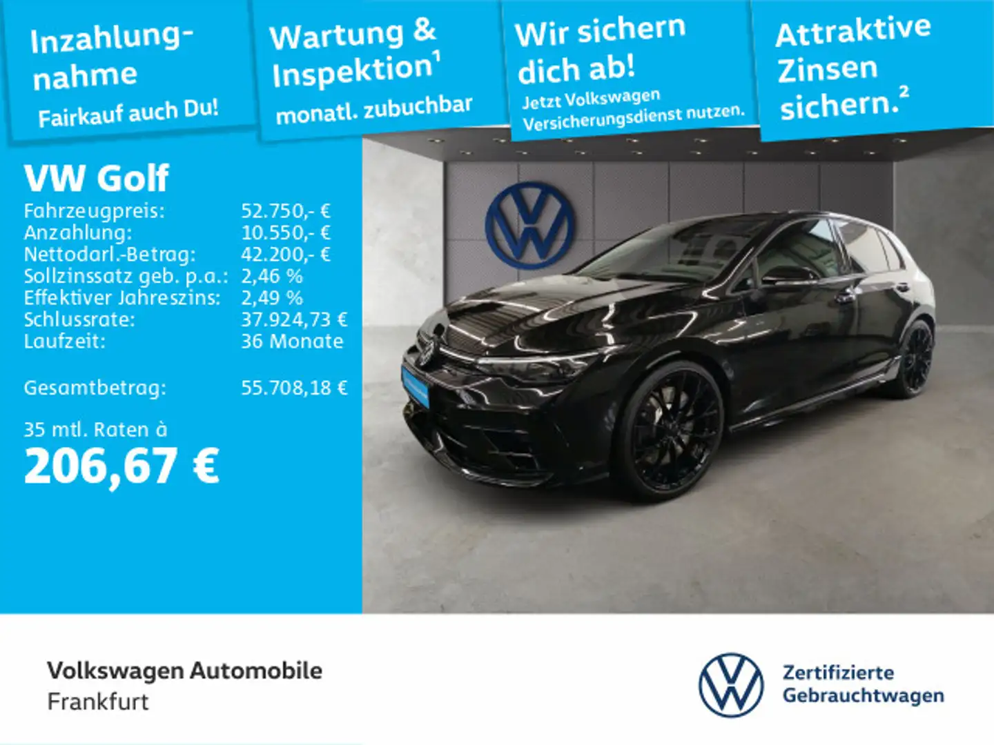 Volkswagen Golf VIII 2.0 TSI DSG 4Motion R Black Edition Na Schwarz - 1