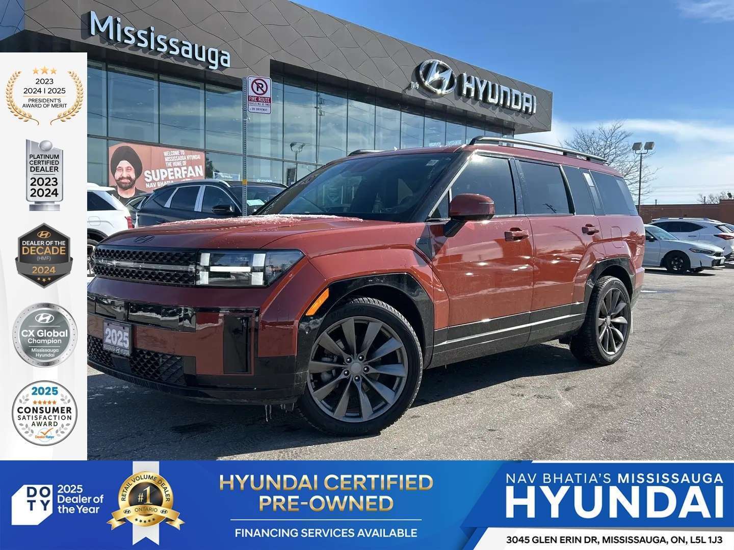 Orange 2025 Hyundai Santa Fe SUV / Crossover 8-Speed Automatic