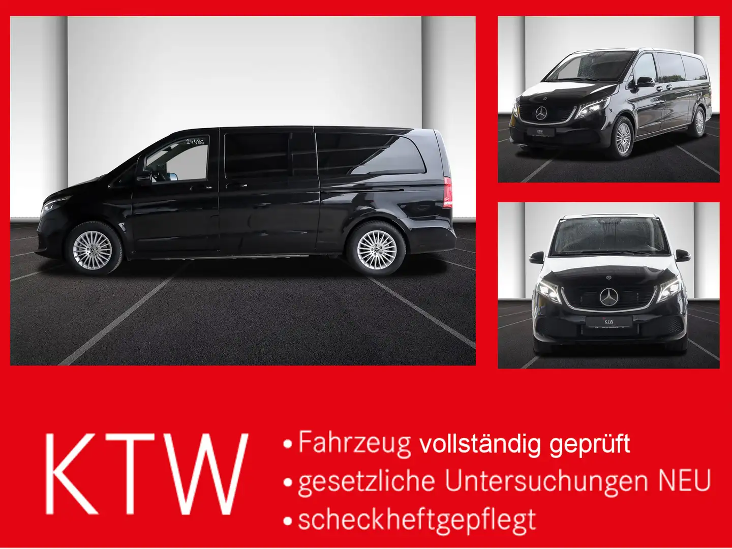 Mercedes-Benz EQV 300 Extralang,Rollstuhlrampe,2xel.Schiebetür Schwarz - 1
