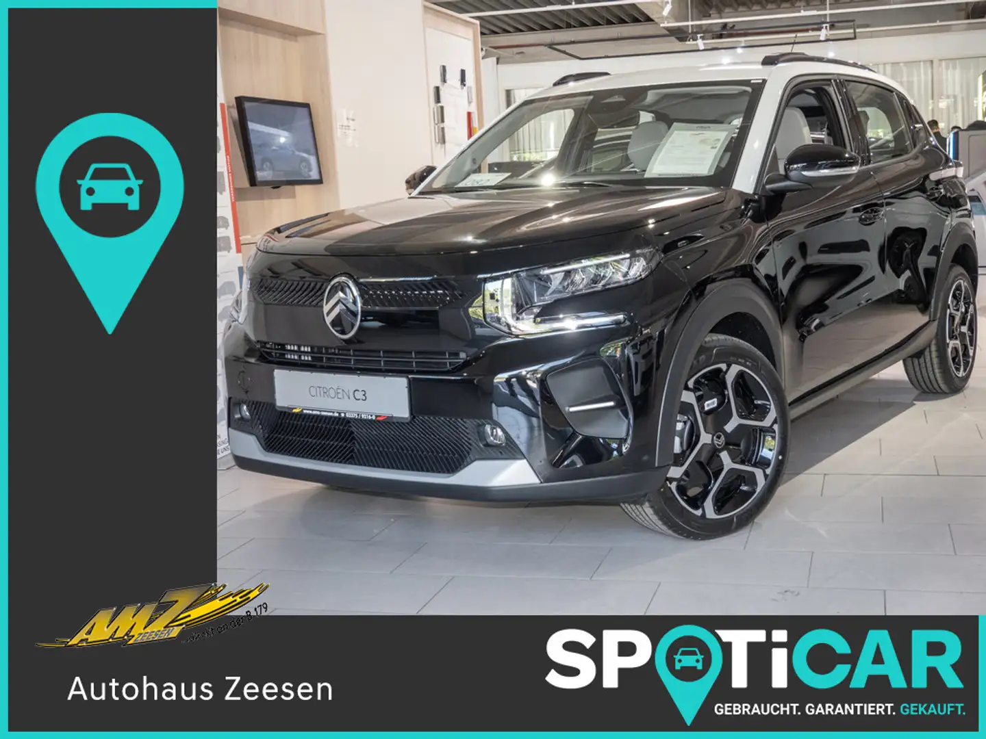 Citroen C3 Turbo 100 Plus KLIMA SHZ LED HUD PDC Schwarz - 1