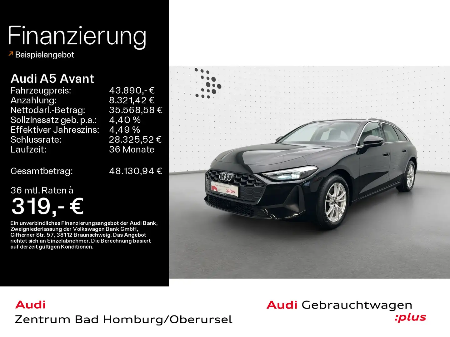 Audi A5 TFSI*Navi*LED*Alu*PDC*Audi Connect*Kame Schwarz - 1