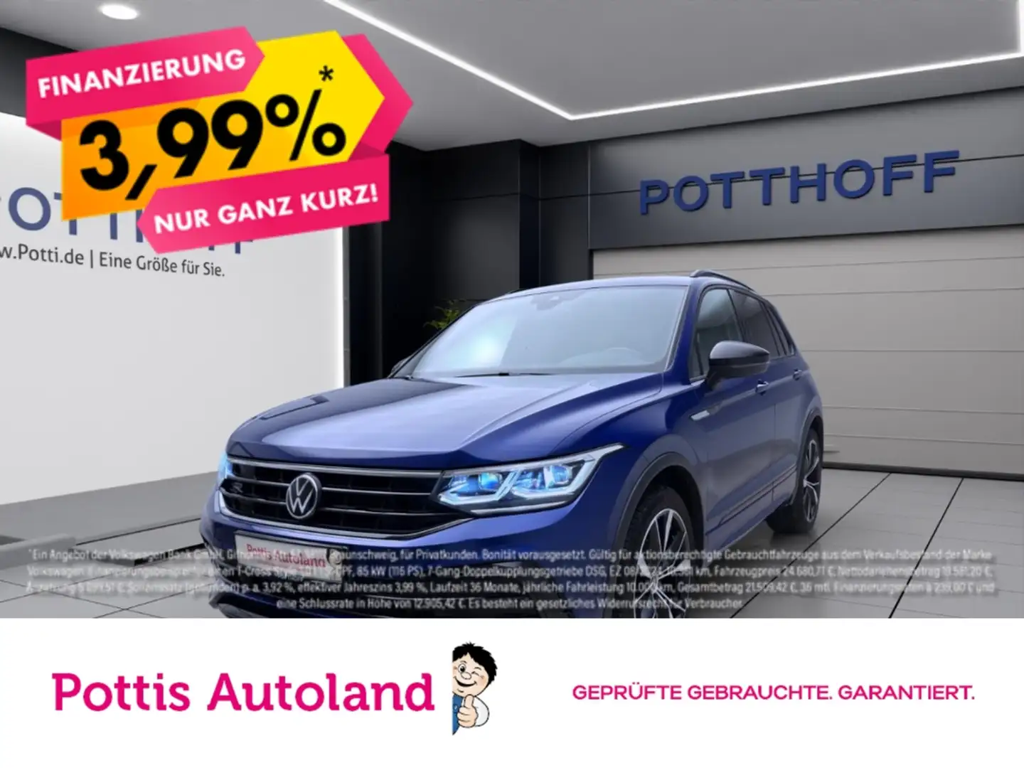 Volkswagen Tiguan 1.5 TSI DSG R-LINE AHK NAVI KAMERA SITZHZG Blau - 1