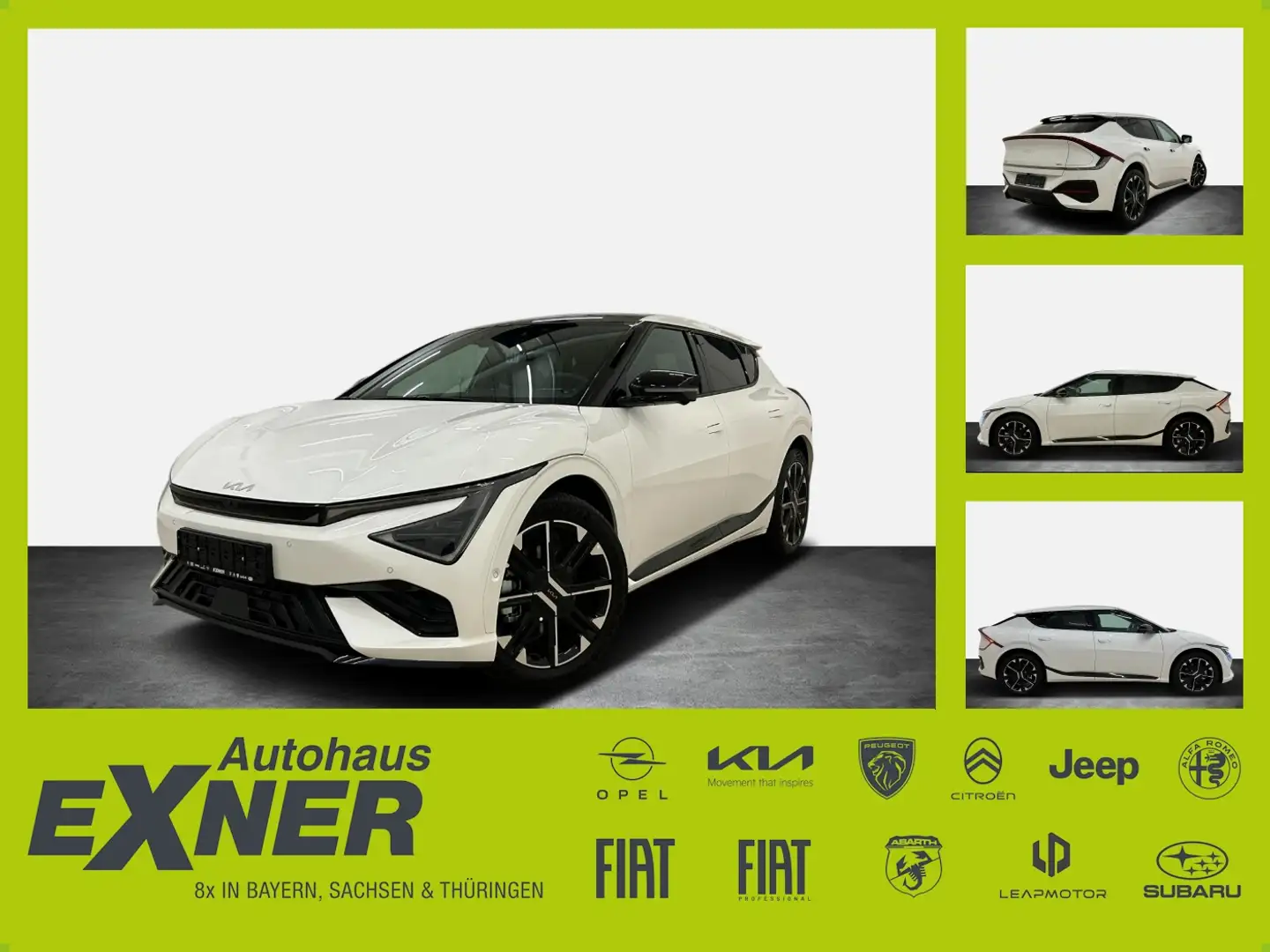 Kia EV6 GT-Line 84 kWh AWD Glasdach, Head-Up Display Weiß - 1