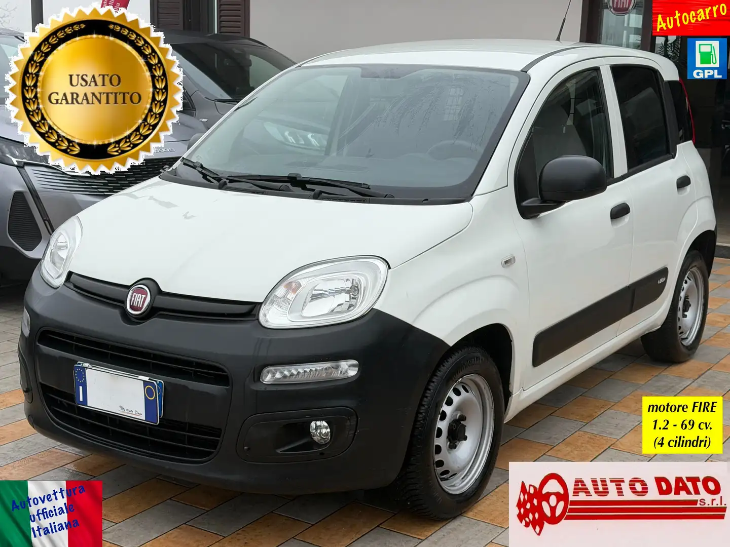 Fiat Panda New 1.2 69 cv. EasyPower 2 posti VAN POP (Imp GPL) Bianco - 1
