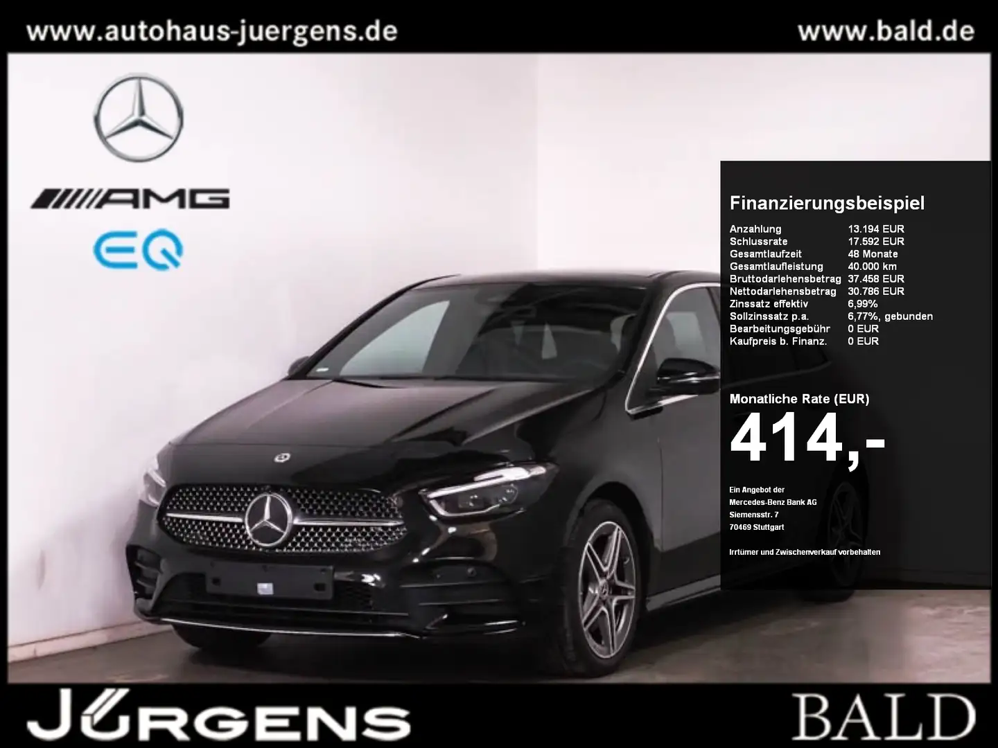 Mercedes-Benz B 250 e AMG-Sport/Pano/Burm/AHK/Distr/Memo/HUD Negro - 1