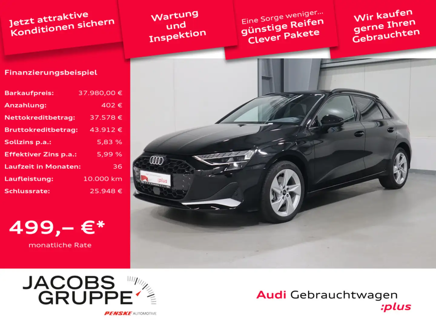 Audi A3 Sportback TFSI e advanced LED*PDC*R-Kamera * Schwarz - 1