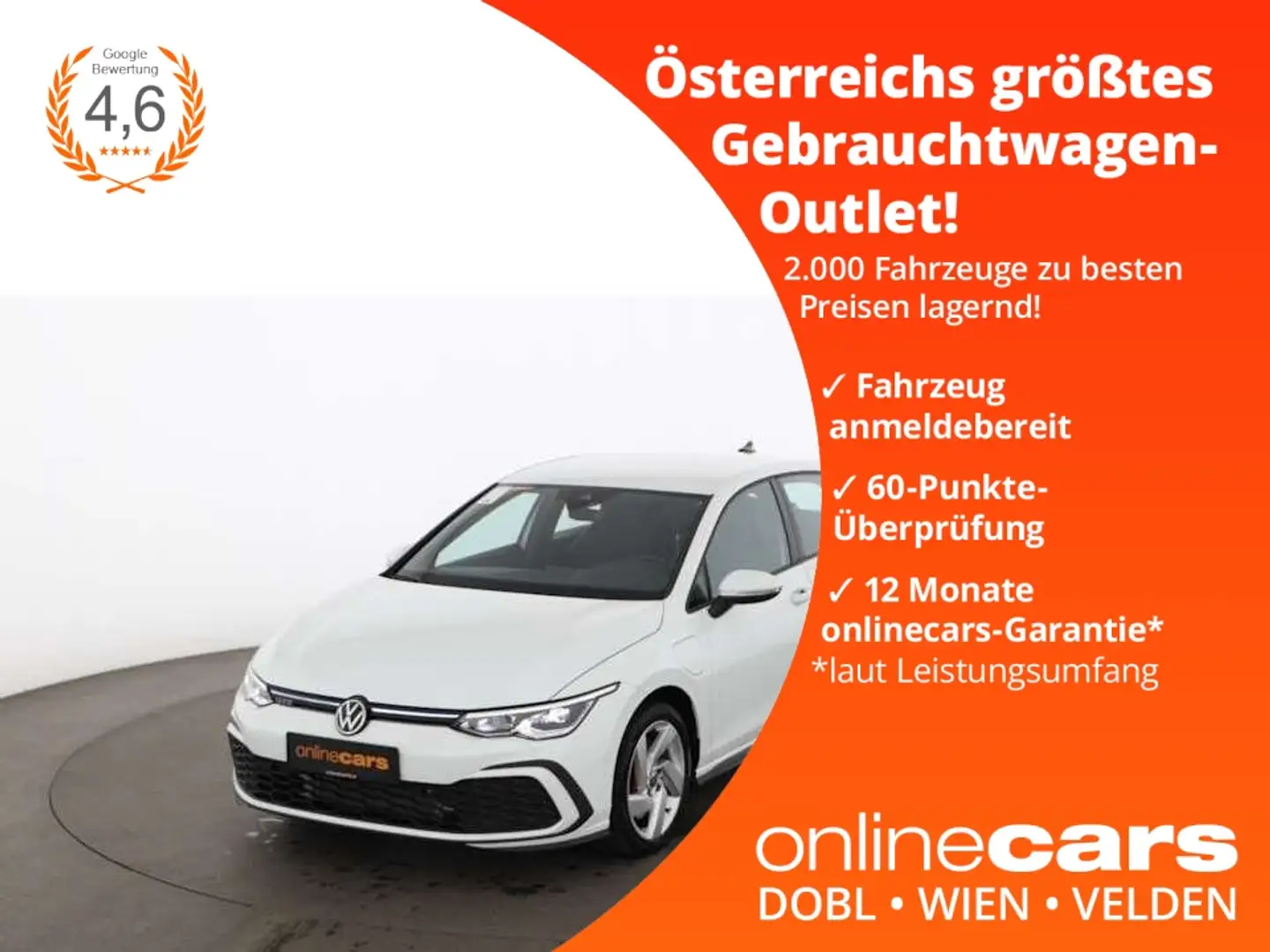 Volkswagen Golf VIII 1.4 GTE e Aut LED RADAR NAVI SITZHZG Blanc - 1