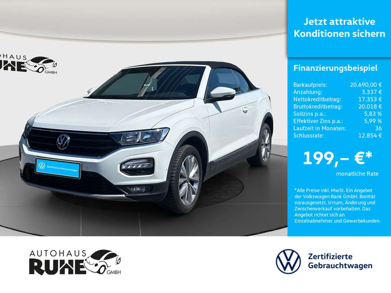 Volkswagen T-Roc 2021 — Cabriolet Style 1.5 TSI 110 kW DSG