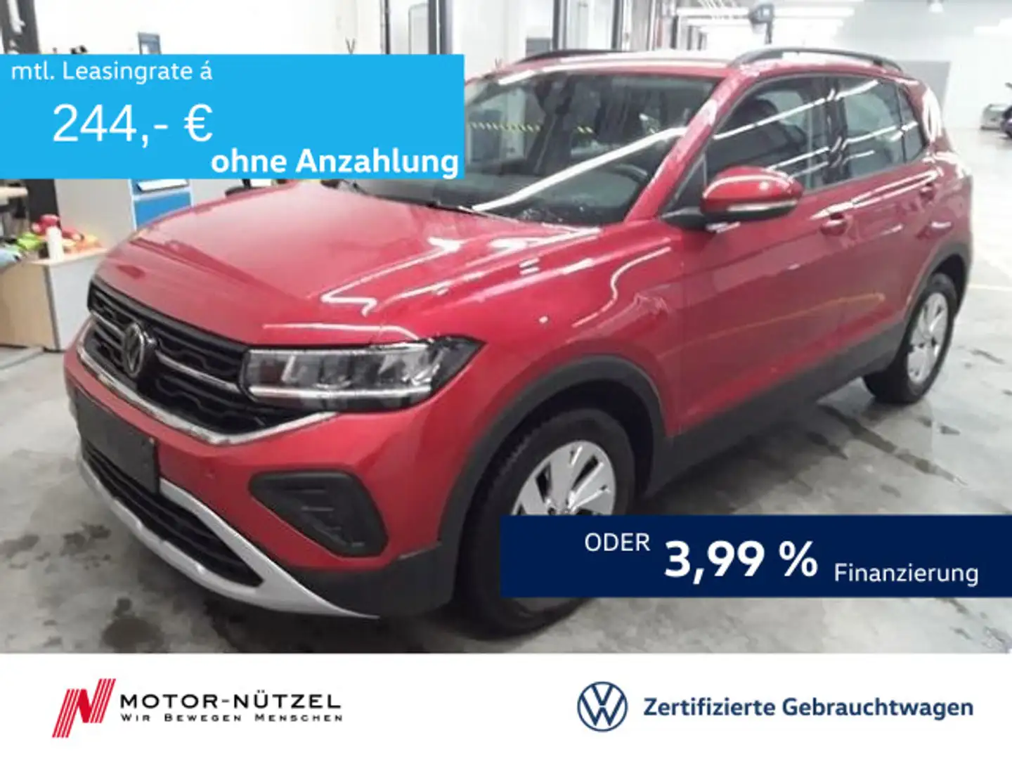 Volkswagen T-Cross 1.0 TSI LIFE 5JG+LED+NAVI+ACC+SHZ+DAB+VC Rot - 1