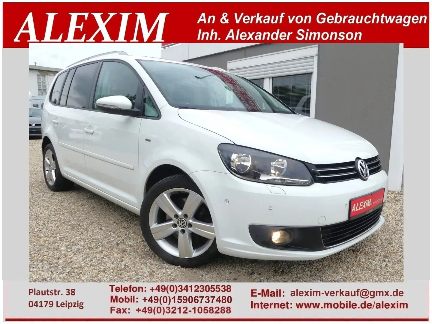 Volkswagen Touran 1.4 TSI Cup/Panorama/1.Hand/Klima/Parkass Bianco - 1