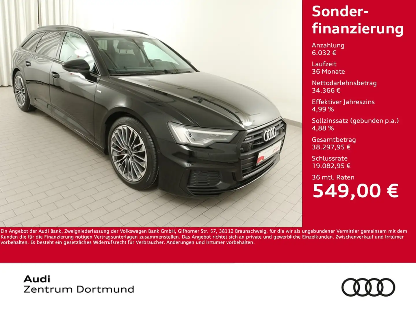 Audi A6 Avant 55 quattro HYBRID S LINE PANO AHK LM19 Schwarz - 1