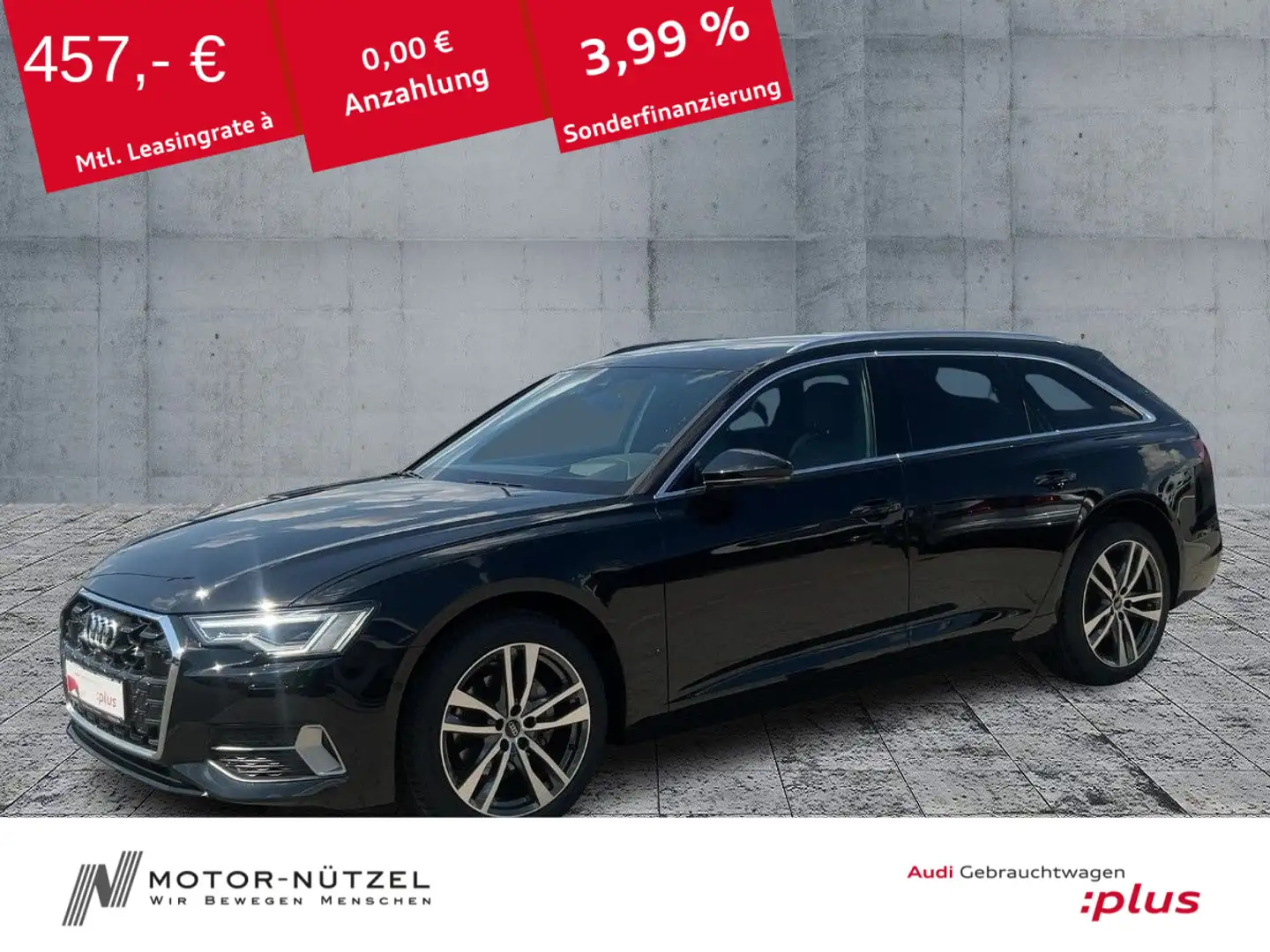 Audi A6 40 TDI QU ADVANCED MATRIX+HuD+AHK+360° Schwarz - 1