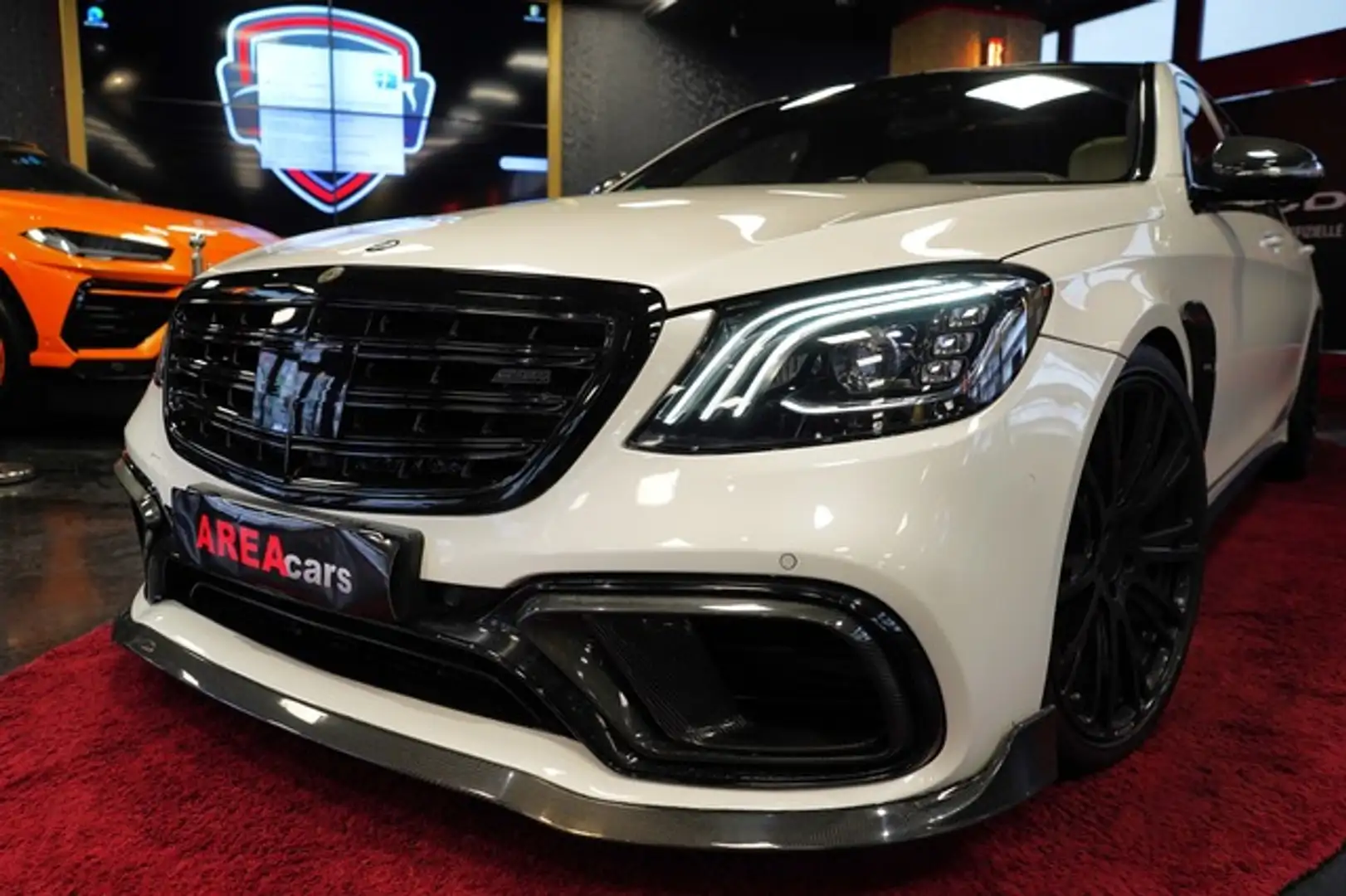 Mercedes-Benz S 63 AMG BRAB OPTIK 4M LANG PANO BURM CARBON Білий - 2