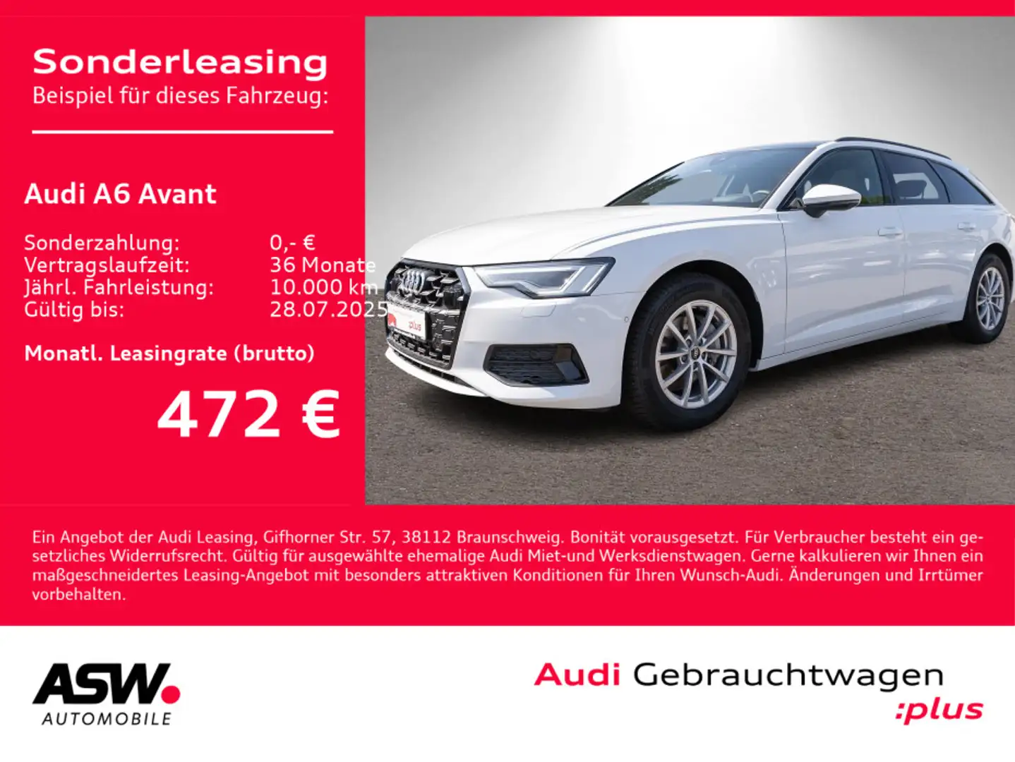 Audi A6 advanced 35TDI Stroni LED 360° Pano AHK Weiß - 1