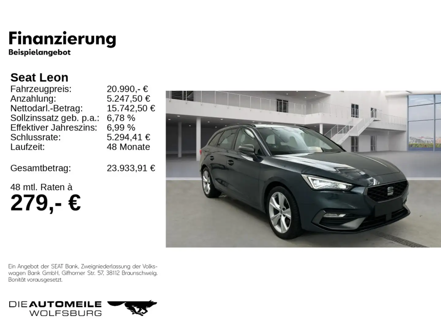 SEAT Leon ST 1.5eTSI DSG FR AHK/ACC/KESSY/NAVI Grau - 2