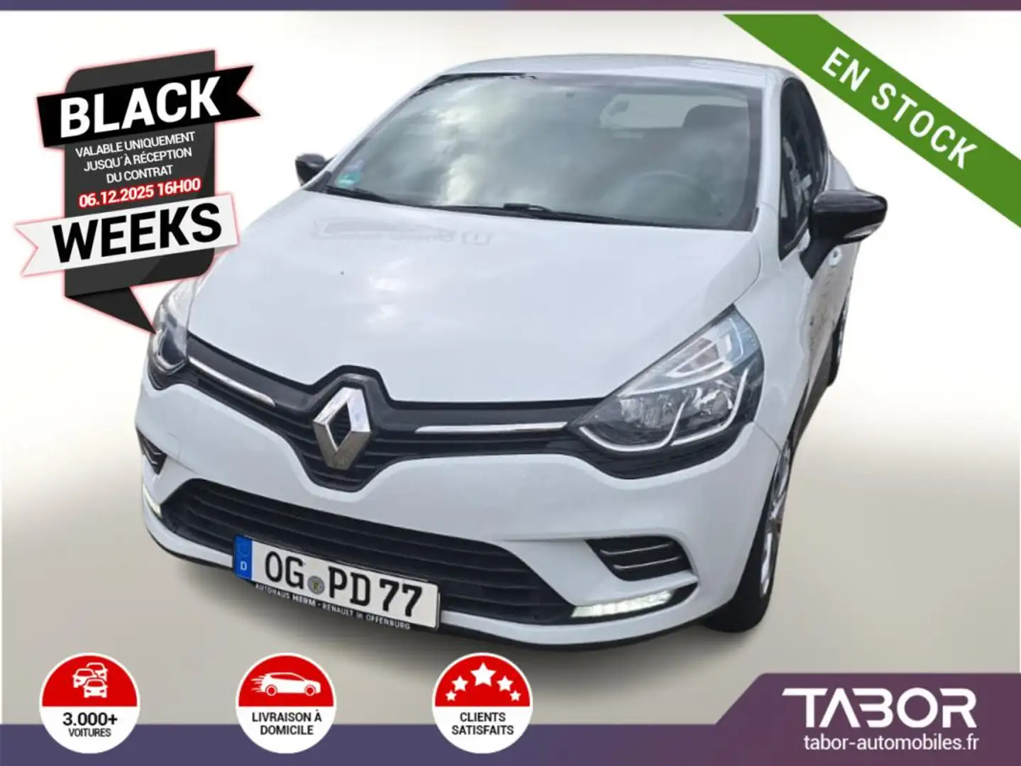 Renault Clio IV 0.9 TCe 90 Limited radars Clima Blanc - 1