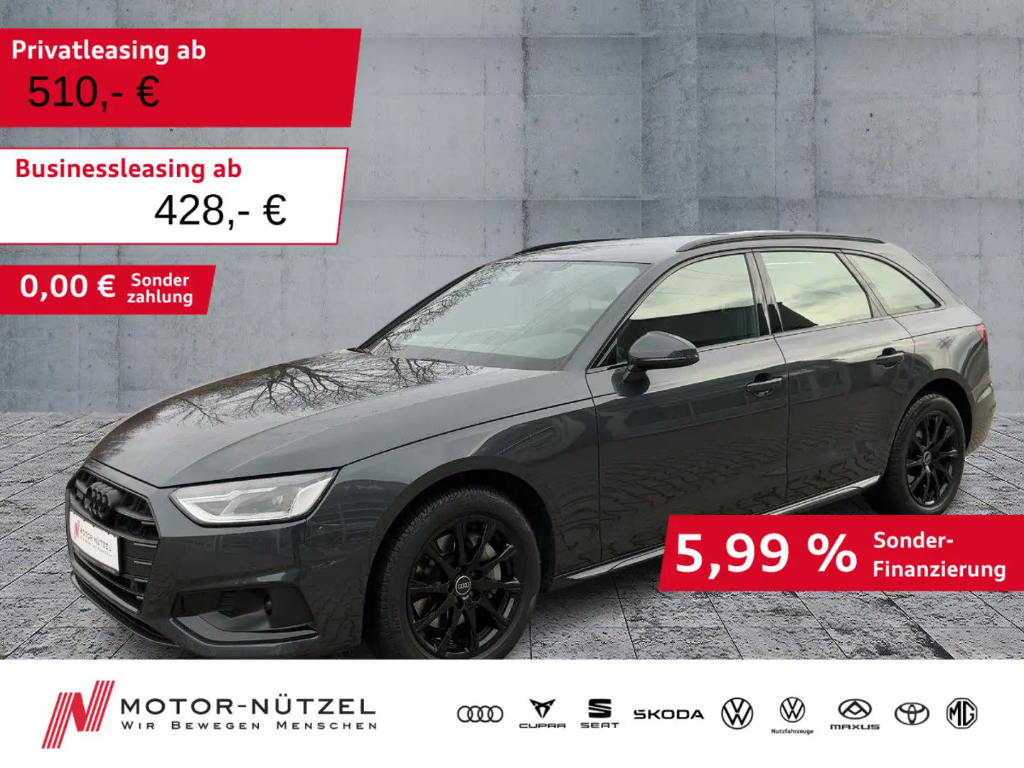 Audi A4 40 TDI QU S-TR ADVANCED 5JG+LED+NAV+ACC Grijs - 1