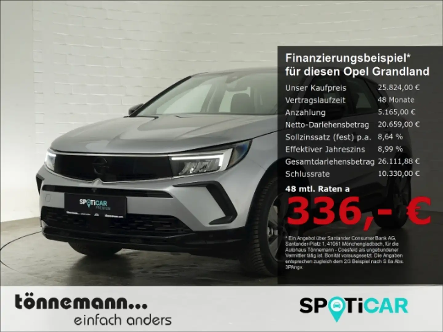 Opel Grandland GS AT+AHK+LED+NAVI+360 GRAD KAMERA+AGR SITZ+SITZ-/ Srebrny - 1