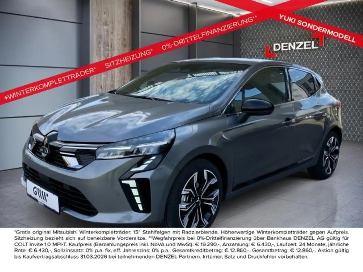 Mitsubishi Colt 1,0 MPI Turbo YUKI Intense S+C 26 Grau - 1