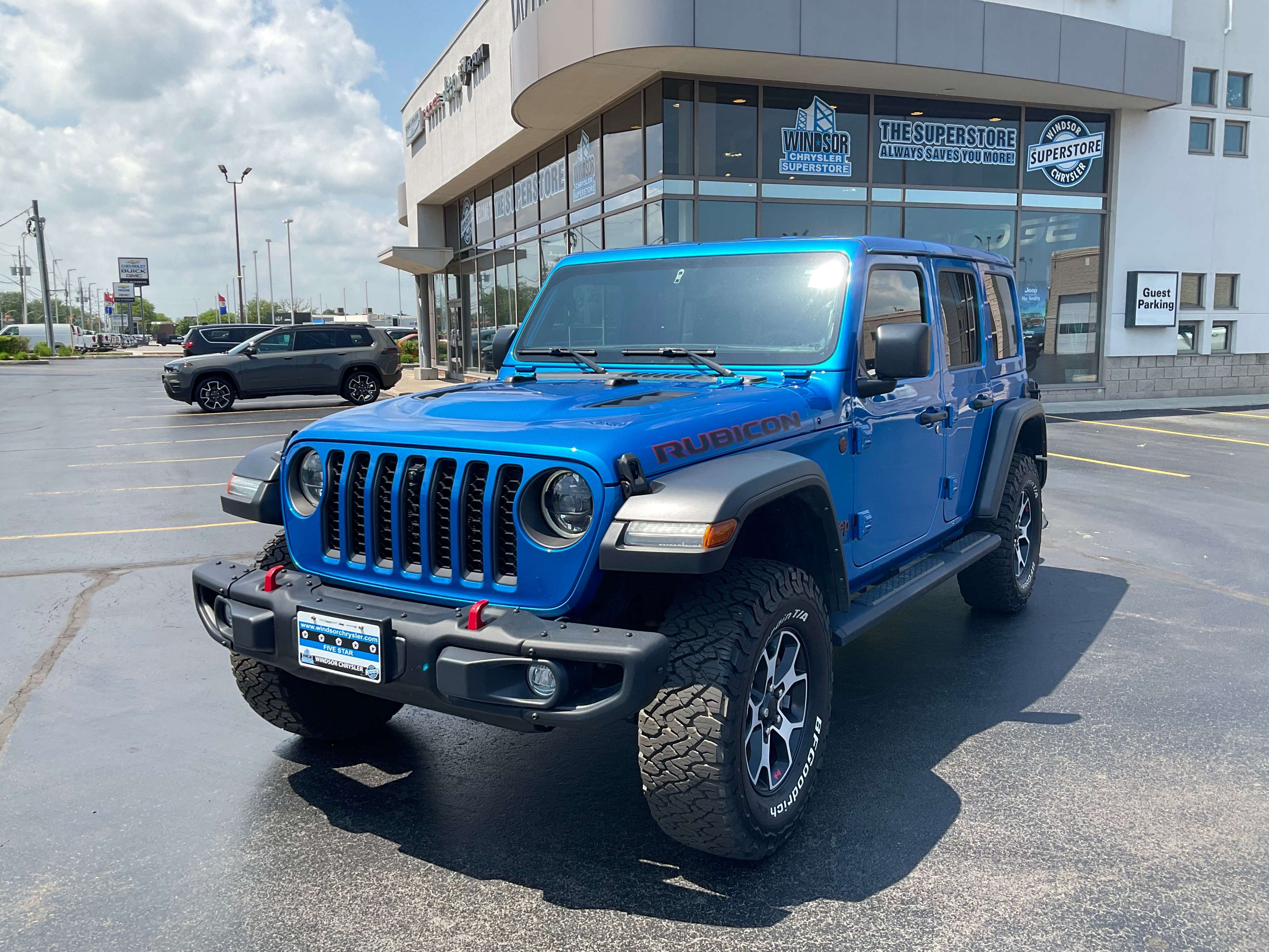 Blue 2023 Jeep Wrangler Rubicon 4-Door 4WD SUV / Crossover Four-Wheel Drive Automatic
