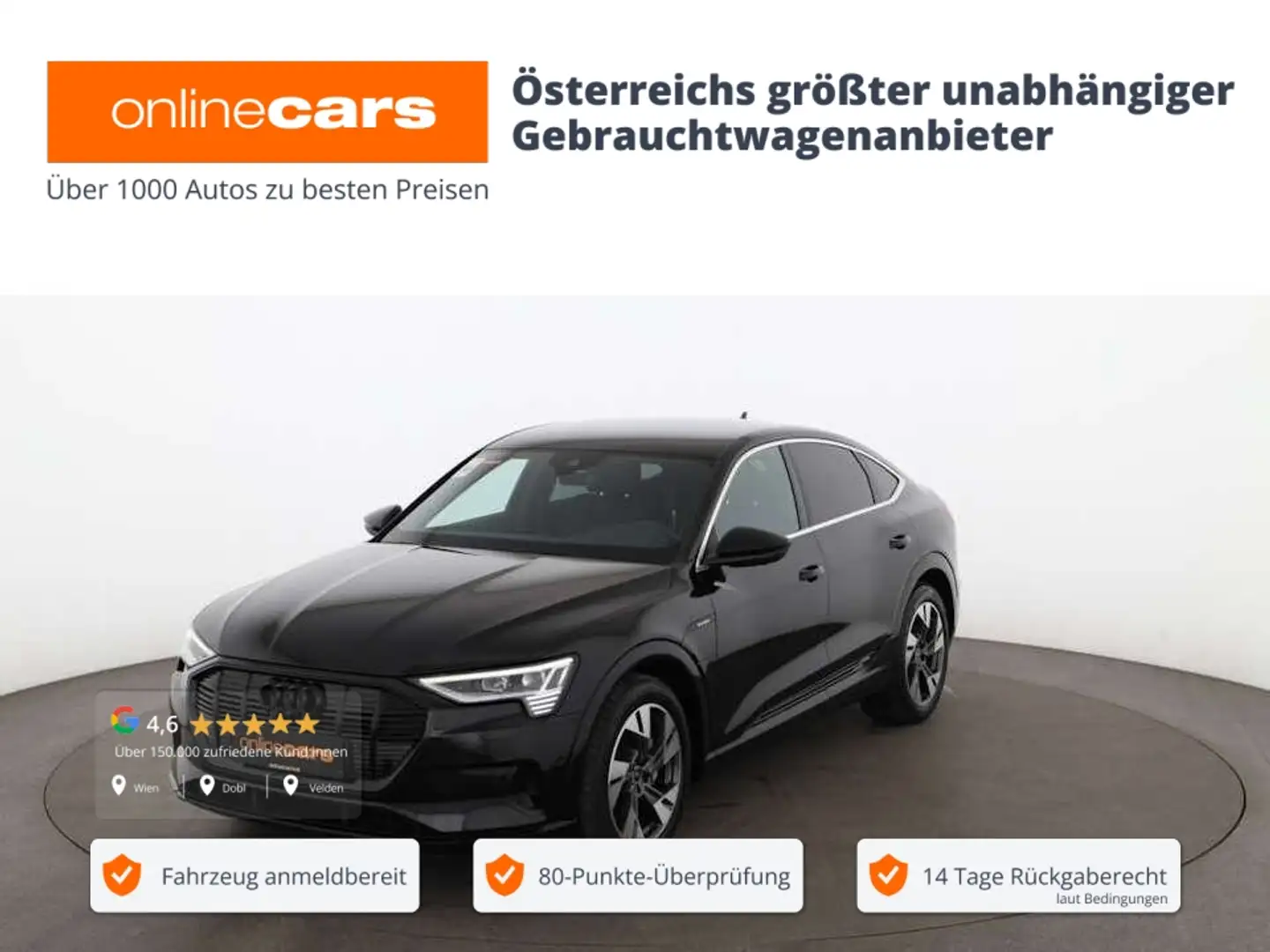 Audi e-tron SB 55 quattro 95kWh Aut MATRIX 360-CAM NAV Schwarz - 1