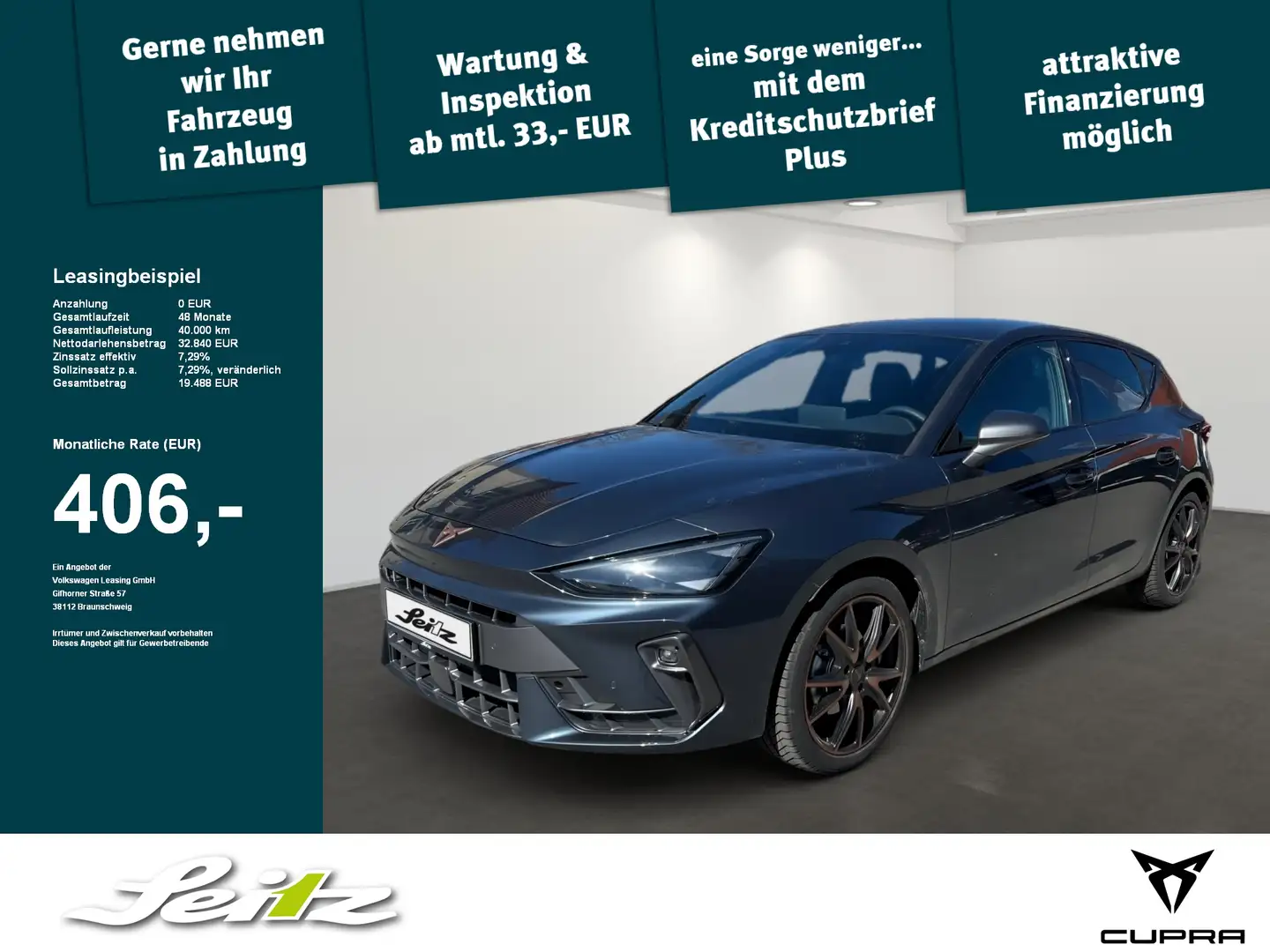 CUPRA Leon 1.5 eTSI *NAVI*KAMERA*MATRIX*SITZH* Grijs - 1