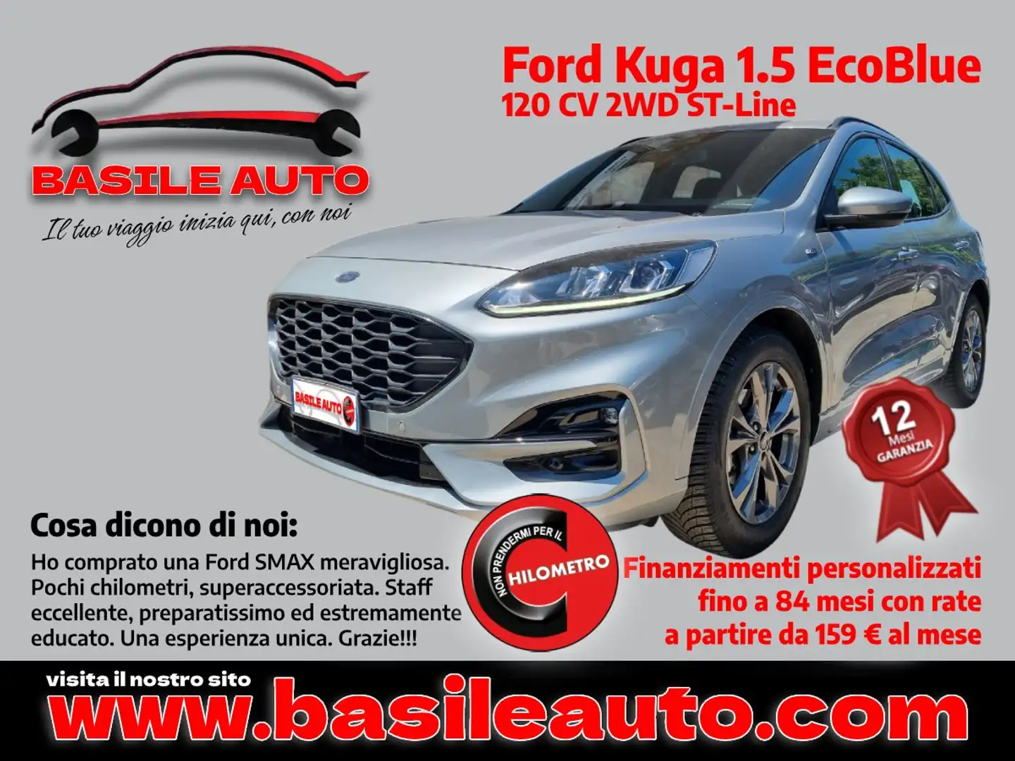 Ford Kuga Kuga III 2020 1.5 ecoblue ST-Line 2wd 120cv auto Gris - 1