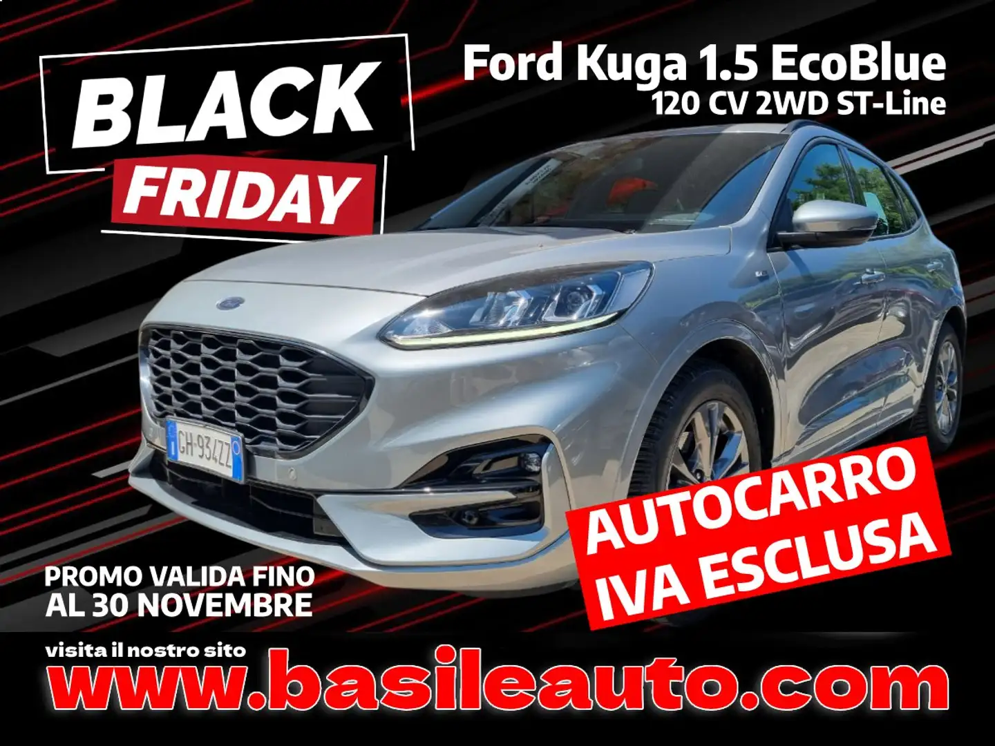 Ford Kuga Kuga 1.5 ST-Line 120cv auto - AUTOCARRO +IVA Grijs - 1