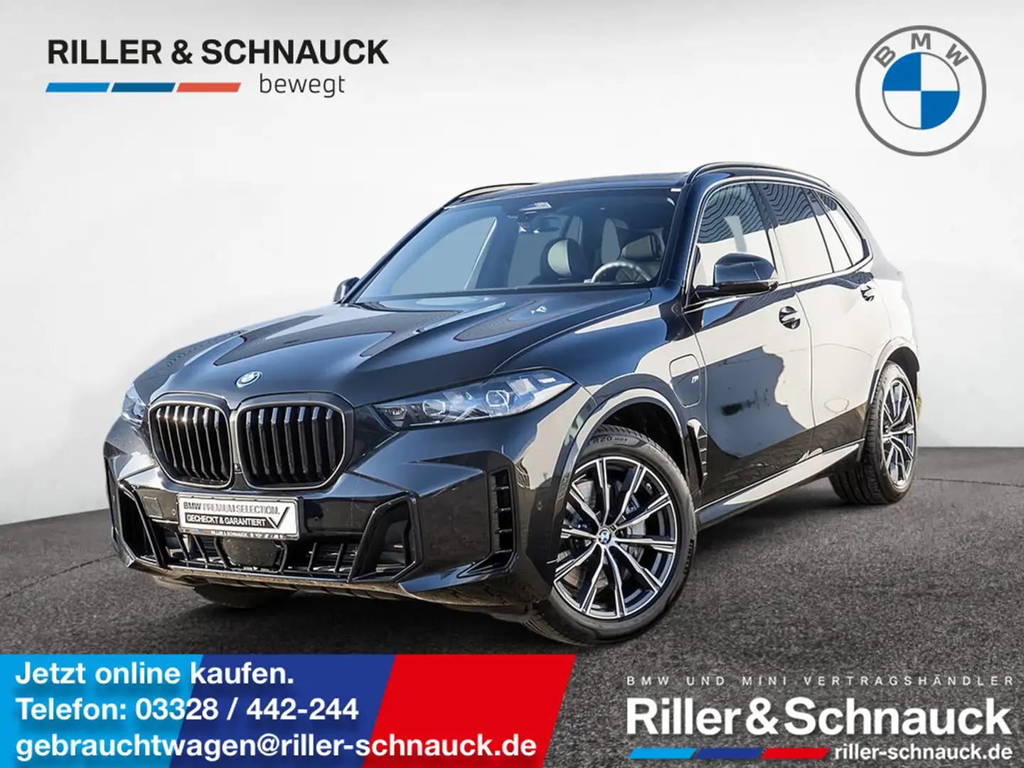 BMW X5 xDrive 50e M-Sport AHK+PANO+360°KAM+HK+MEM Schwarz - 1