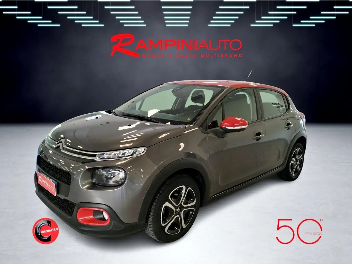 Citroen C3 PureTech 83 Cv Km 44.000 Unico Proprietario Pronta Grigio - 1