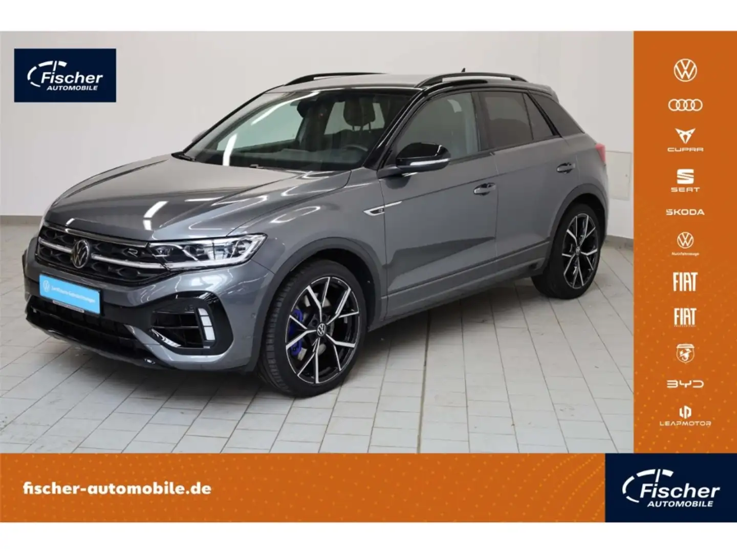 Volkswagen T-Roc 2.0 TSI OPF 4Mot. R DSG AKRA/AHK/NAV/ACC Grau - 1