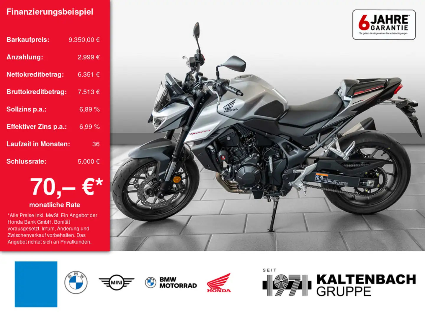 Honda CB 750 Hornet LED SCHEINWERFER Argent - 1