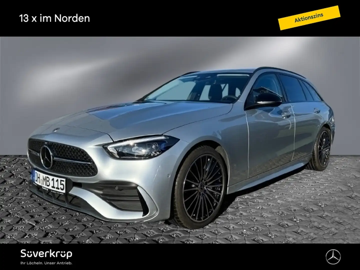 Mercedes-Benz C 200 T AMG Night 19 DLight Distr Sound Kamera Argent - 2