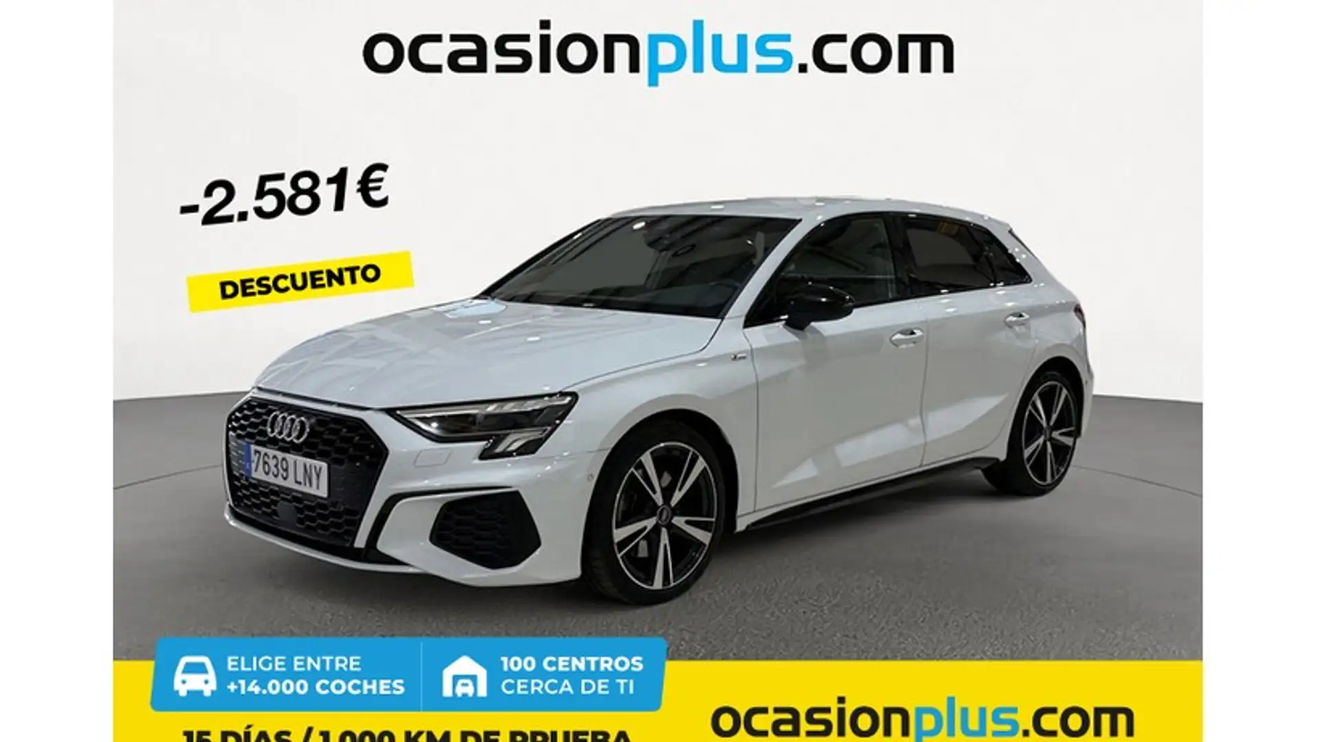 Audi A3 Sportback 35TDI Black line S tronic Wit - 1